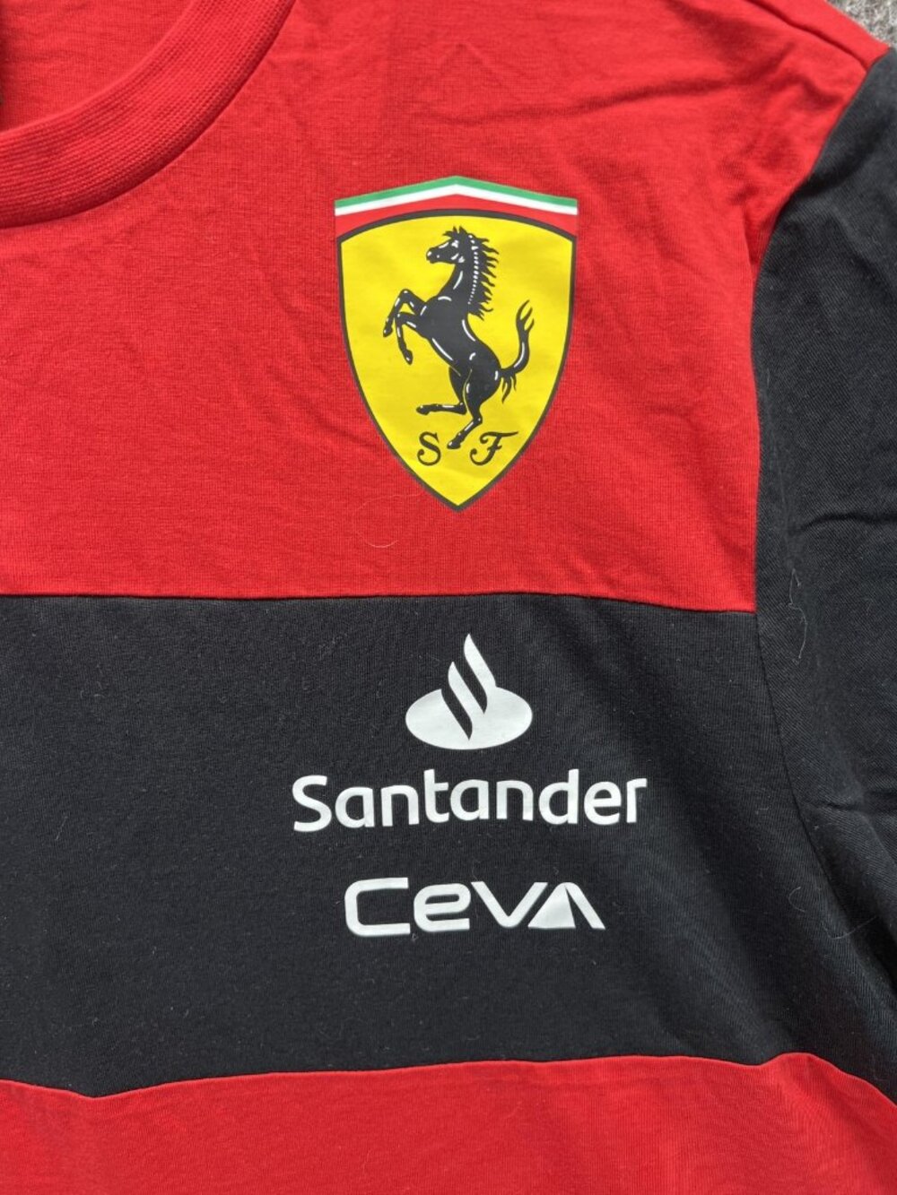 Puma Ferrari Shirt Mens Large Red Formula One Ferrari SF Team Tee Scuderia - Picture 7 of 12